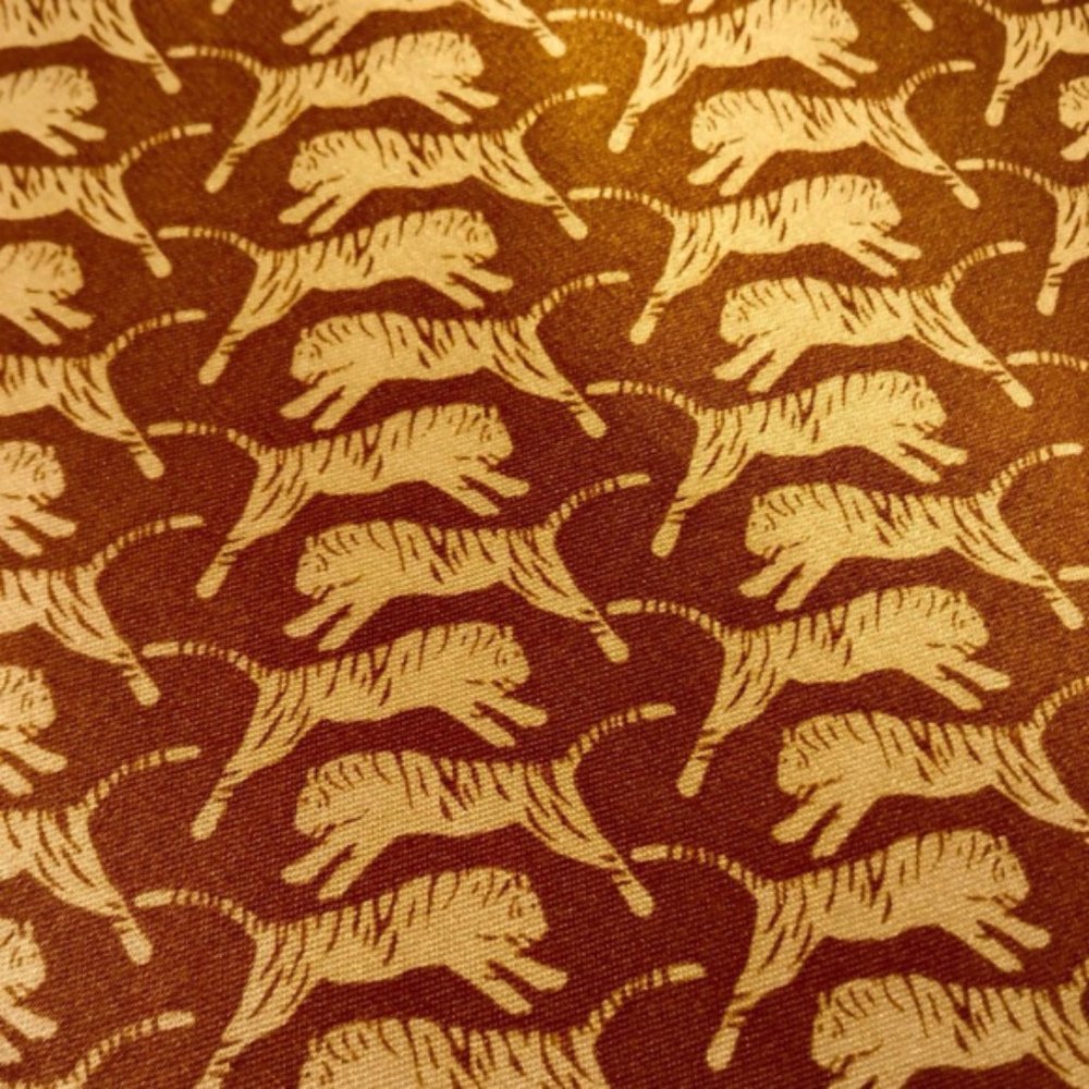NATURE'S ACCENT Bronze Gold Tiger Silk 61" Necktie